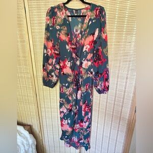 NWOT SIZE M Print Long Sleeve Dress Autumn Wedding Formal Dress